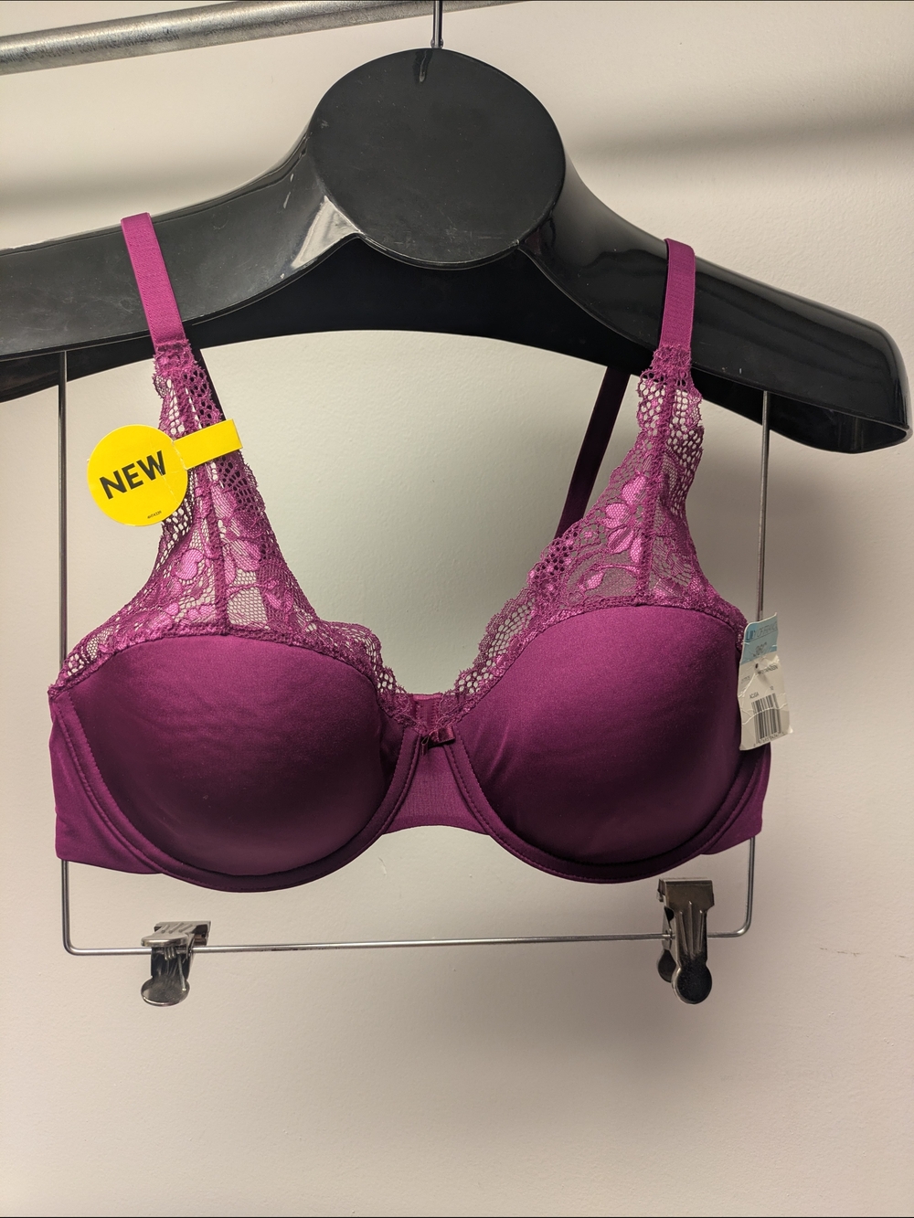 36C Lily of France Lacy Looks Women's Underwire Bra - Multiway Straps Magenta